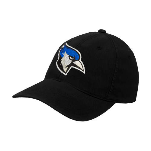  Black Flexfit Structured Low Profile Hat - Cardinal Head