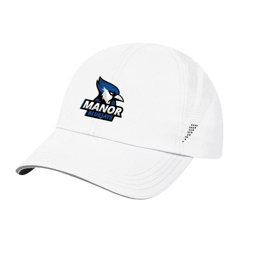  Womens White Performance Cap - Primary Mark