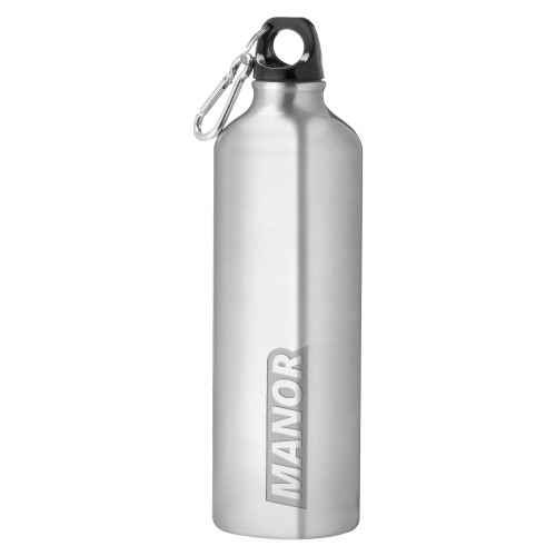 Manor Venture Aluminum Silver Bike Bottle 26oz