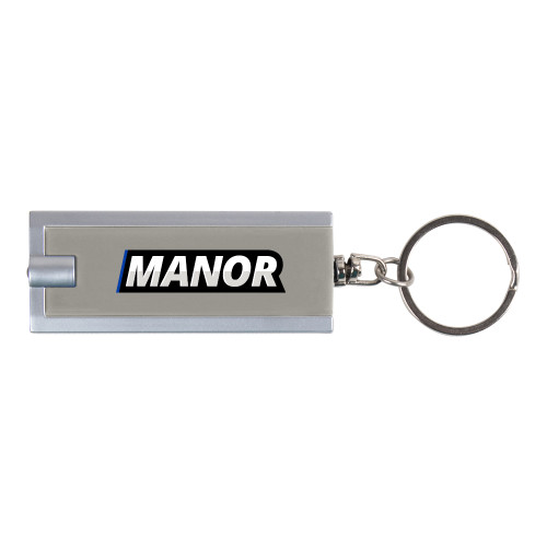  Turbo Silver Flashlight Key Holder - Manor Flat Word-mark