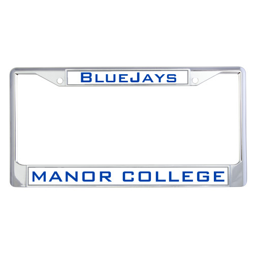  Metal License Plate Frame in Chrome - Bluejays