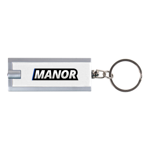  Turbo White Flashlight Key Holder - Manor Flat Word-mark