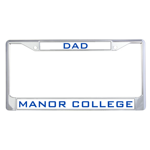  Dad Metal License Plate Frame in Chrome - Dad