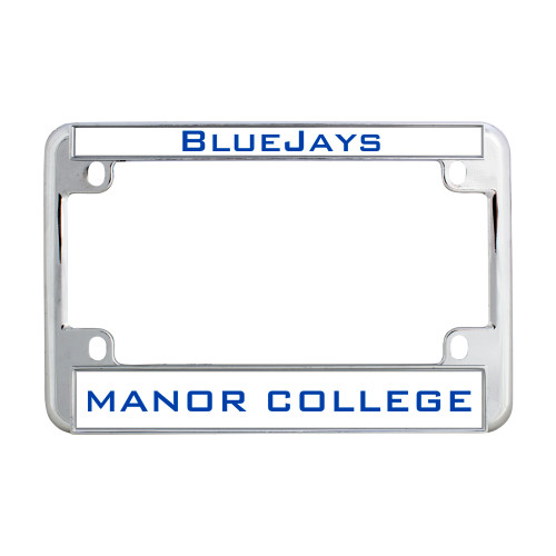  Metal Motorcycle License Plate Frame in Chrome - Bluejays