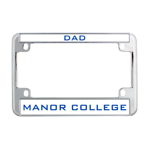  Metal Motorcycle License Plate Frame in Chrome - Dad