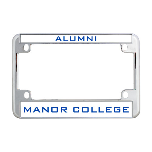  Metal Motorcycle License Plate Frame in Chrome - Alumni