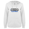 Thumbnail image for  ENZA Womens White V Notch Raw Edge Fleece Hoodie