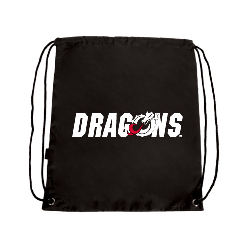  Black Drawstring Backpack - Dragons