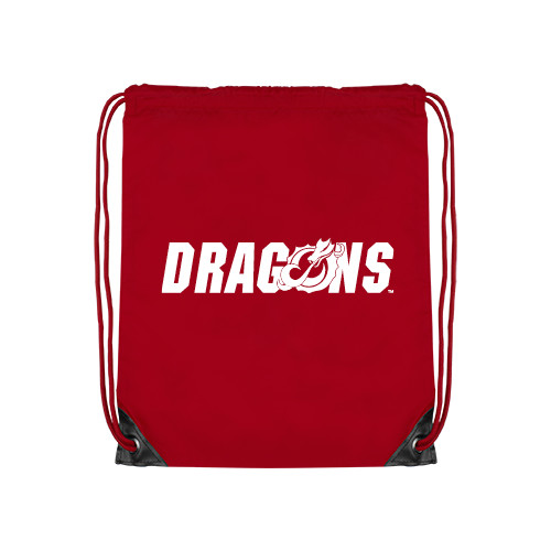  Red Drawstring Backpack - Dragons