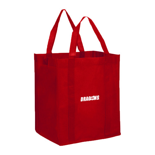  Non Woven Red Grocery Tote - Dragons