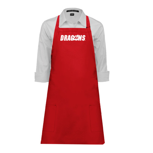  Full Length Red Apron - Dragons