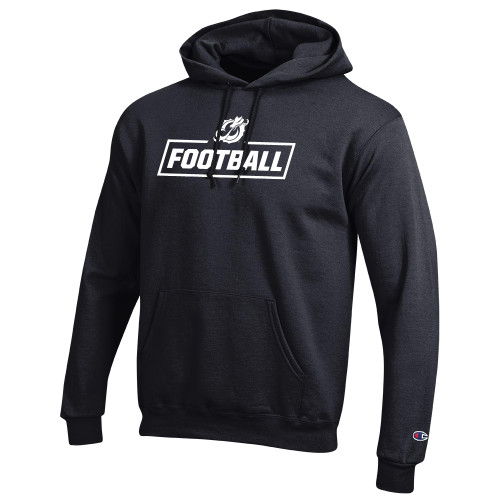  Champion Black Fleece Hoodie - MSUM Football With Mascot