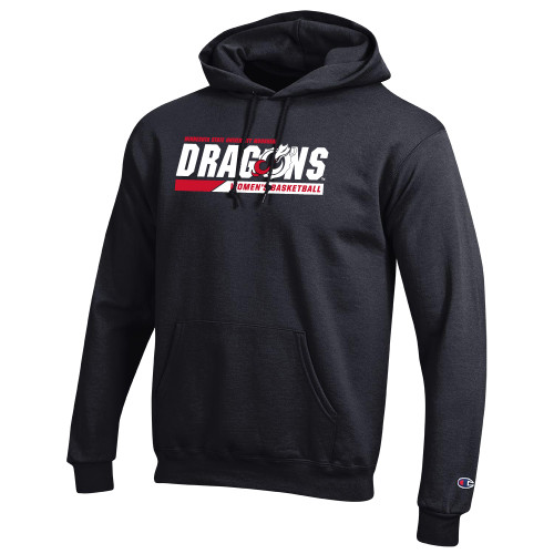  Champion Black Fleece Hoodie - MSUM Womens Basketball Two Color Bar