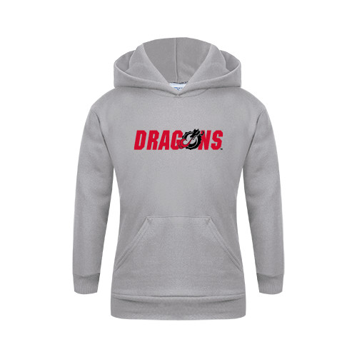  Youth Grey Fleece Hood - Dragons