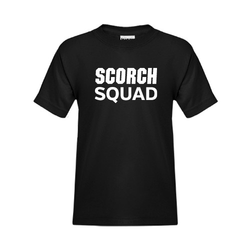  Youth Black T Shirt - Scorch Squad Text