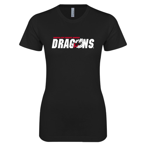  Next Level Womens Black Boyfriend Tee - Official Logo