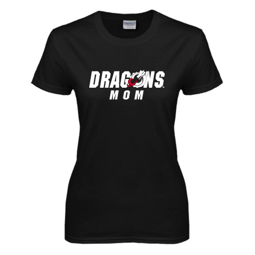  Womens Black Short Sleeve Tee - Mom