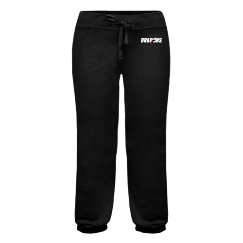  ENZA Womens Black Banded Fleece Capri - Dragons