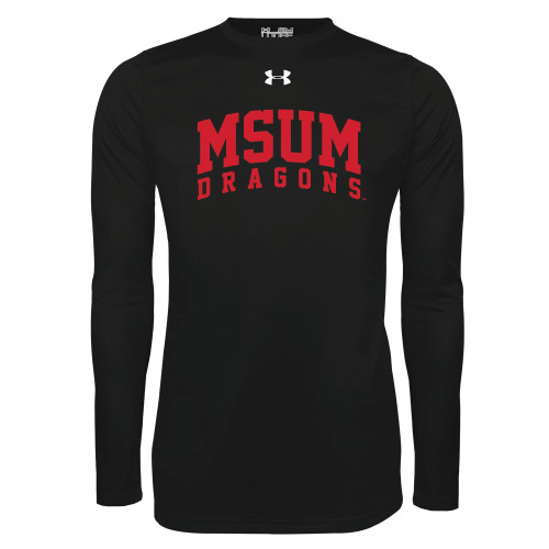  Under Armour Black Long Sleeve Tech Tee - MSUM Dragons
