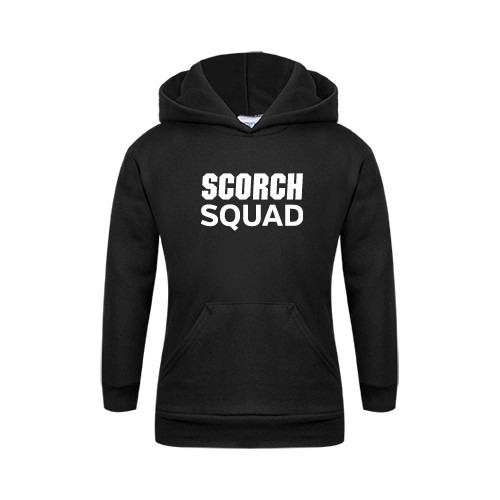  Youth Black Fleece Hoodie - Scorch Squad Text
