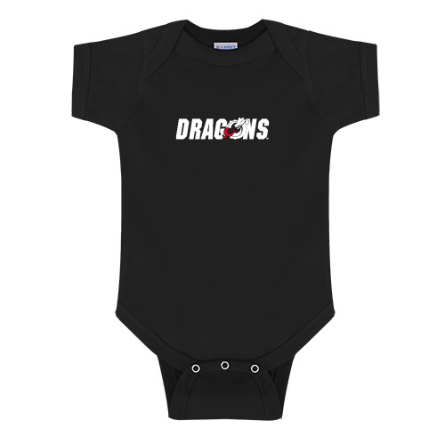  Black Infant Onesie - Dragons