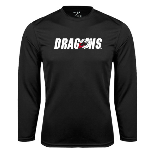  Black Performance Long Sleeve Shirt - Dragons