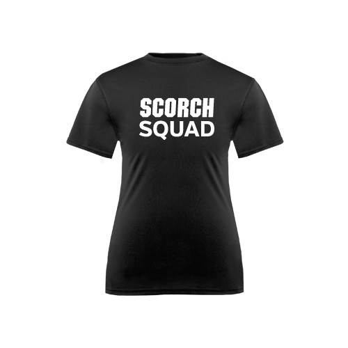  Youth Performance Black Tee - Scorch Squad Text