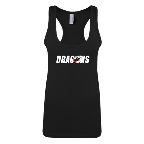  Next Level Womens Black Racerback Tank  - Dragons