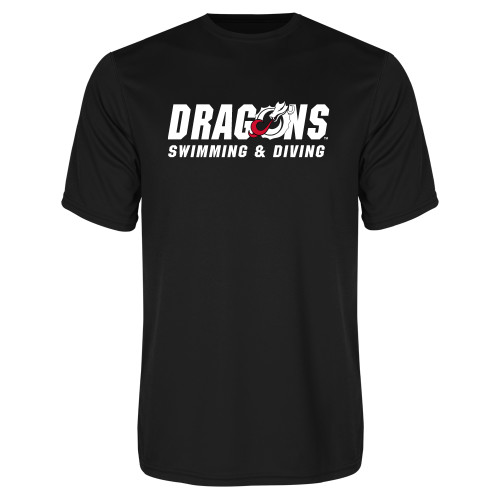  Black Performance Tee - Swimming & Diving