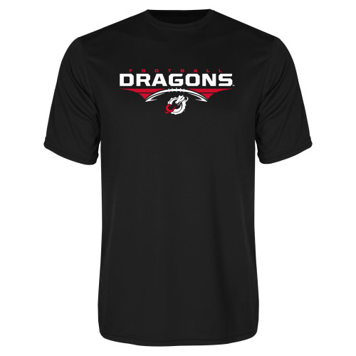  Black Performance Tee - Football Design