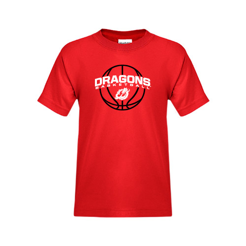  Youth Red T Shirt - Basketball Design