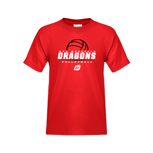  Youth Red T Shirt - Volleyball Design