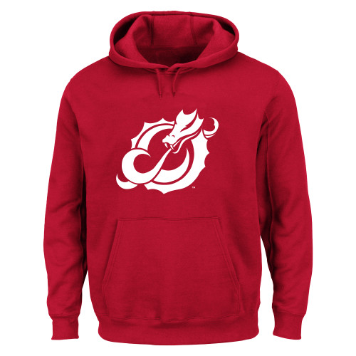  Extended Red Hoodie - Dragon Mark