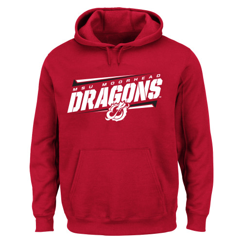  Extended Red Hoodie - Stencil Type Design