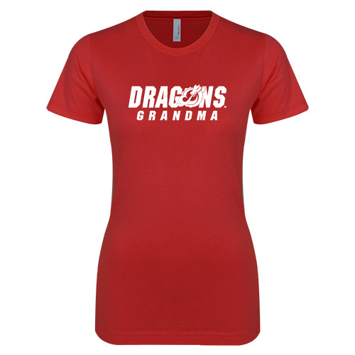  Next Level Womens Red Boyfriend Tee - Grandma