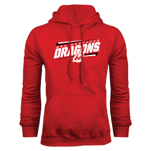  Red Fleece Hoodie - Stencil Type Design