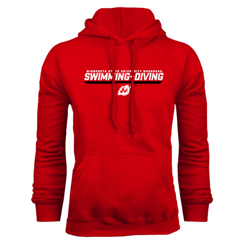  Red Fleece Hoodie - Swimming & Diving Design