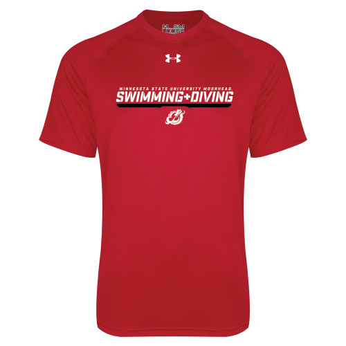  Under Armour Red Tech Tee - Swimming & Diving Design