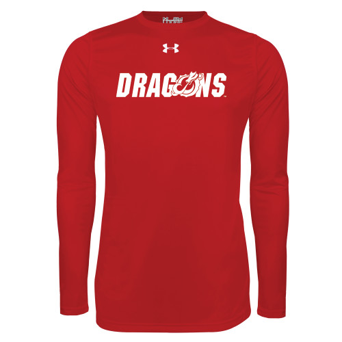  Under Armour Red Long Sleeve Tech Tee - Dragons