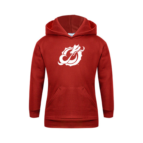  Youth Red Fleece Hoodie - Dragon Mark
