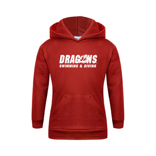  Youth Red Fleece Hoodie - Swimming & Diving