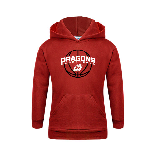  Youth Red Fleece Hoodie - Basketball Design