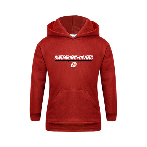  Youth Red Fleece Hoodie - Swimming & Diving Design