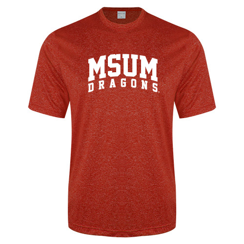  Red Heather Performance Contender Tee - MSUM Dragons