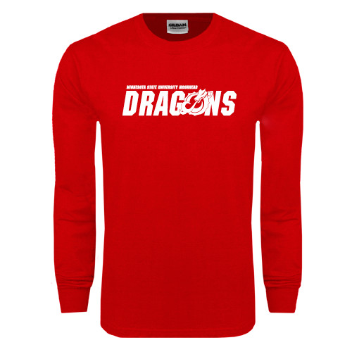  Red Long Sleeve T Shirt - Official Logo