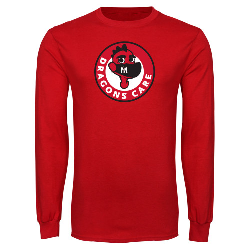 Red Long Sleeve T Shirt - Dragons Care