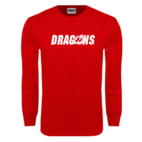  Red Long Sleeve T Shirt - Dragons