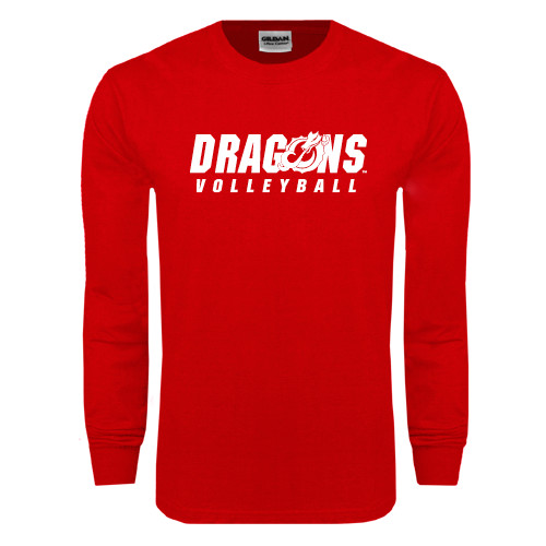  Red Long Sleeve T Shirt - Volleyball