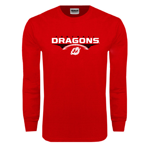  Red Long Sleeve T Shirt - Football Design