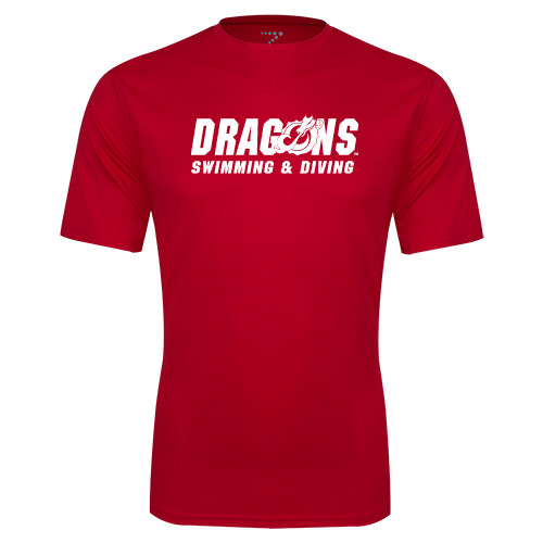  Red Performance Tee - Swimming & Diving